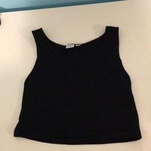 Cropped Black Tank Top